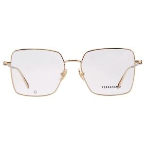 Salvatore Ferragamo Women's Gold Square Glasses
